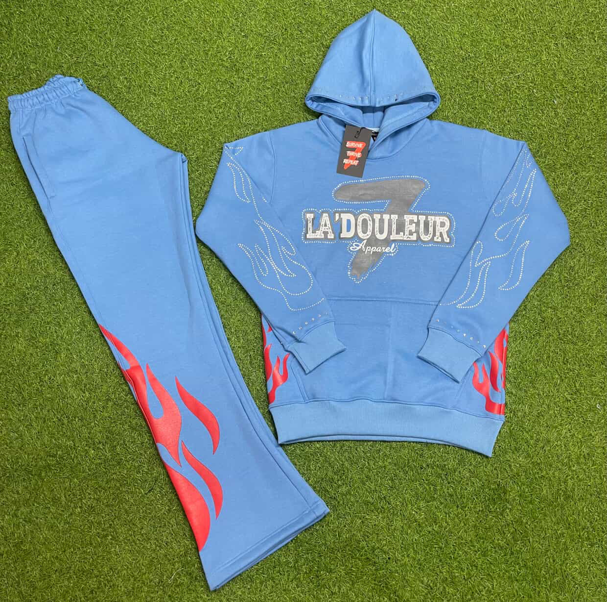 La'douleur 7 HEAVY RHINESTONE FLAME SET