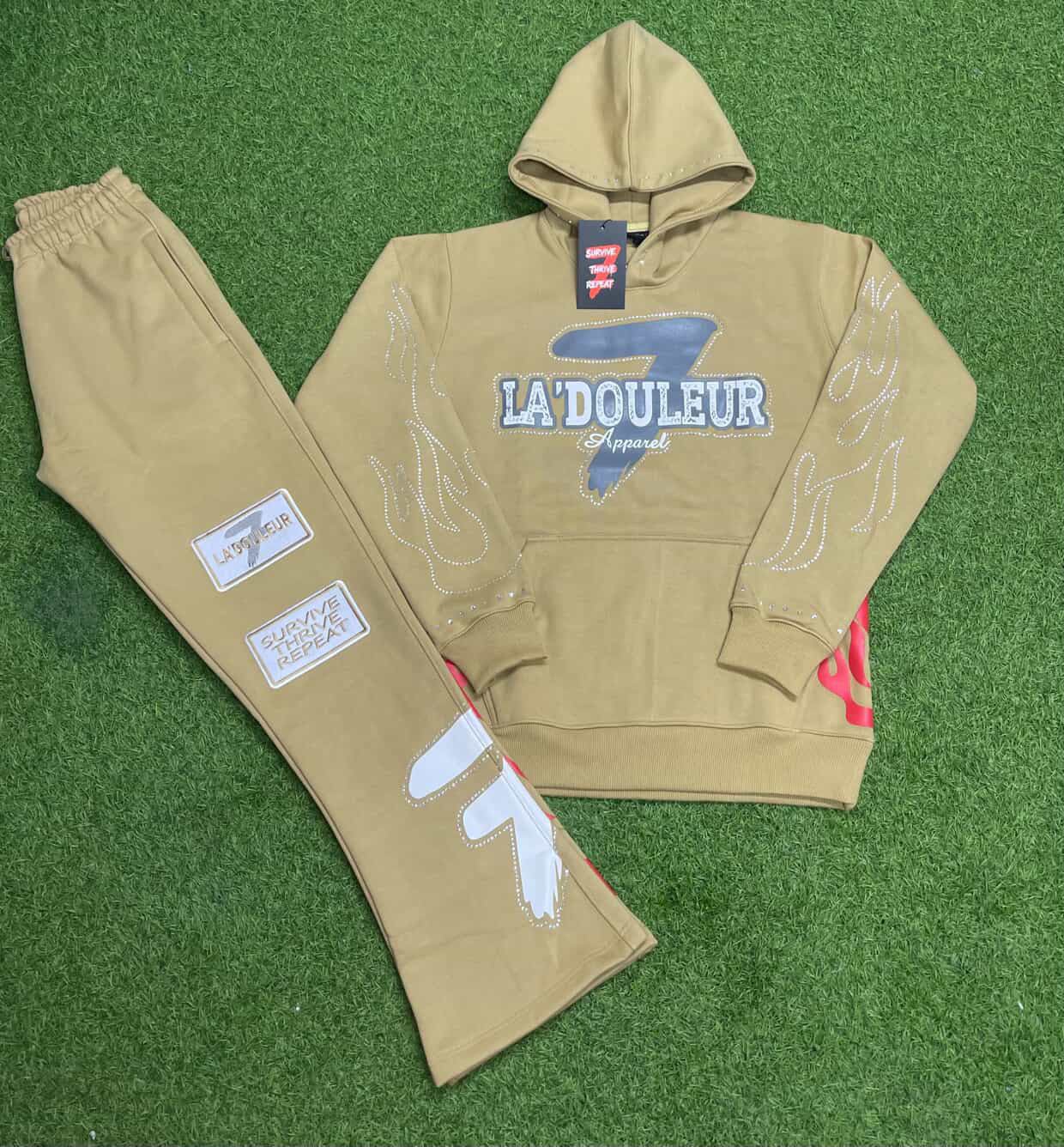 La'douleur 7 HEAVY RHINESTONE FLAME SET
