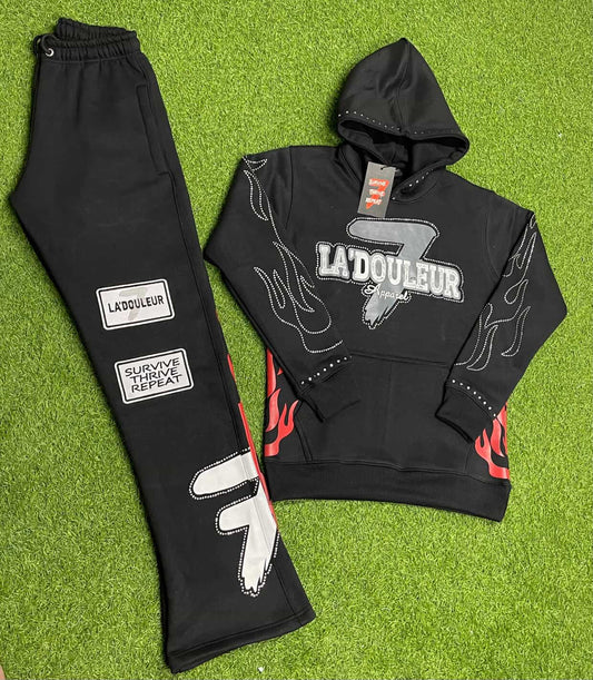 La'douleur 7 HEAVY RHINESTONE FLAME SET
