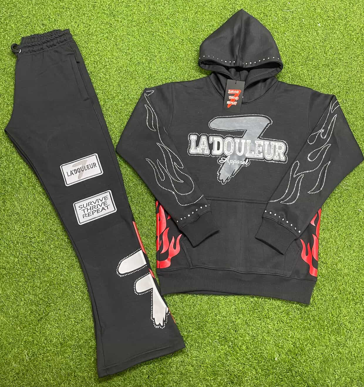 La'douleur 7 HEAVY RHINESTONE FLAME SET