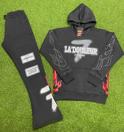 La'douleur 7 HEAVY RHINESTONE FLAME SET
