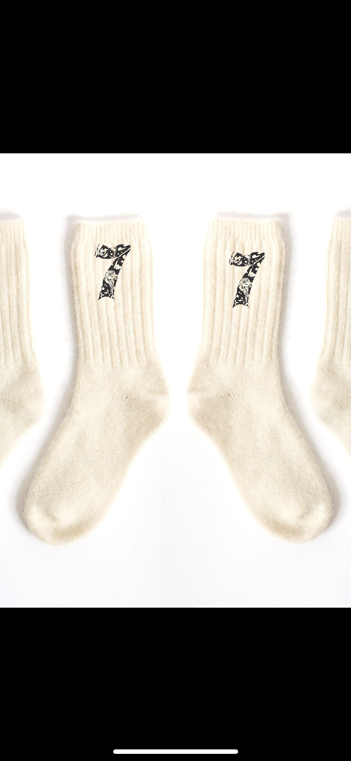 La'douleur 7  SIGNATURE SOCKS- IVORY EDITION