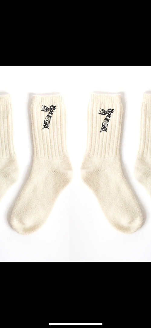 La'douleur 7  SIGNATURE SOCKS- IVORY EDITION